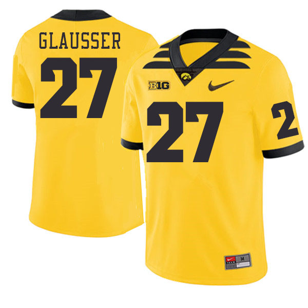 Men #27 Grant Glausser Iowa Hawkeyes College Football Jerseys Stitched-Gold